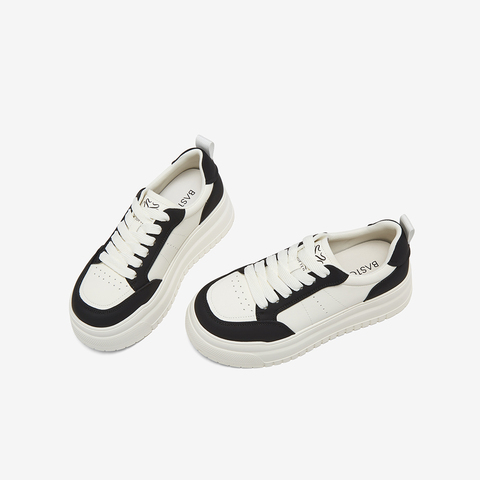 百思图2025秋季新款板鞋时尚潮流街头运动女休闲鞋W1011CM5