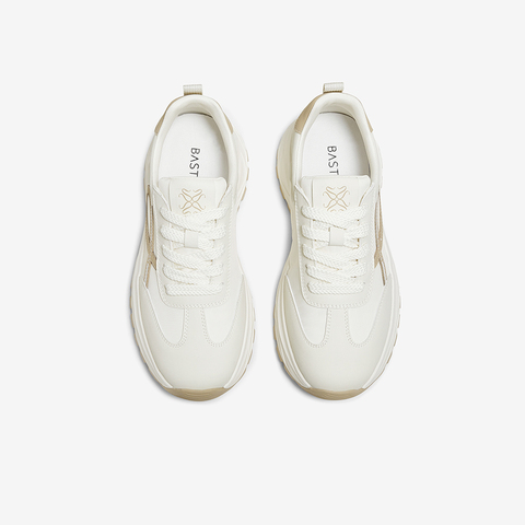 百思图2025秋季新款阿甘鞋时尚复古潮流运动女休闲鞋VLHC5CM5