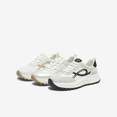 百思图2025秋季新款阿甘鞋时尚复古潮流运动女休闲鞋VLHC5CM5