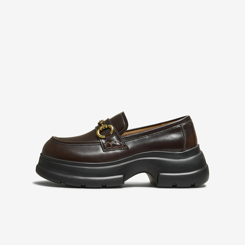 百思图2025秋季新款商场同款乐福鞋时尚潮流女单鞋VZF14CA5