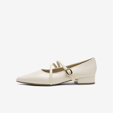 百思图2025秋季新款商场同款玛丽珍鞋时尚潮流尖头女单鞋F5083CQ5