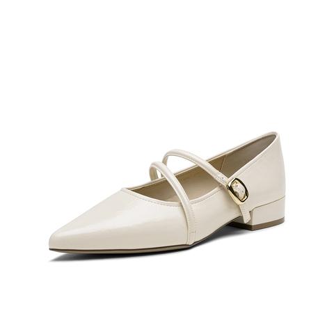 百思图2025秋季新款商场同款玛丽珍鞋时尚潮流尖头女单鞋F5083CQ5