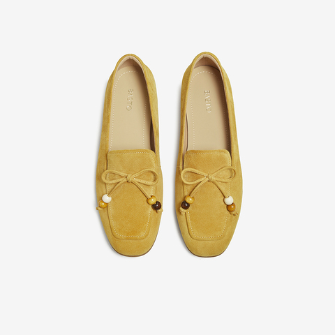 百思图2025秋季新款乐福鞋时尚简约通勤粗跟女单鞋TRW39CA5