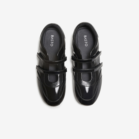 百思图2025秋季新款芭蕾舞鞋时尚潮流复古休闲女单鞋D3536CQ5