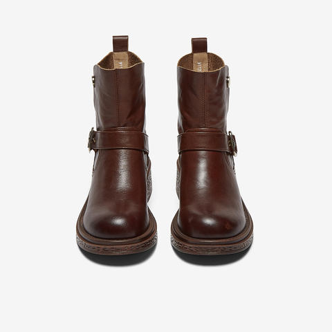 百思图2025冬季新款商场同款休闲靴简约通勤粗跟女短靴W1120DD5