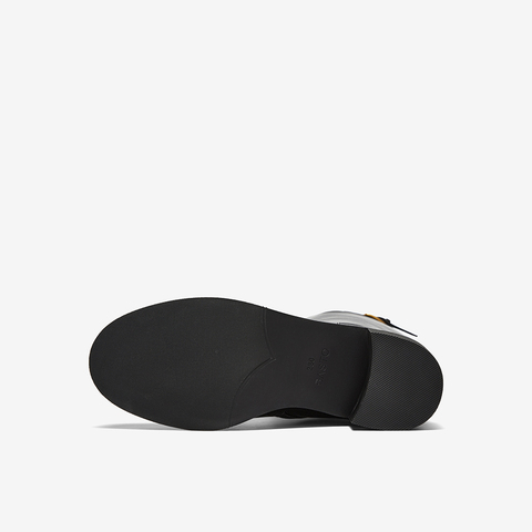 百思图2025冬季新款骑士靴时尚简约潮流通勤女长靴AX891DG5