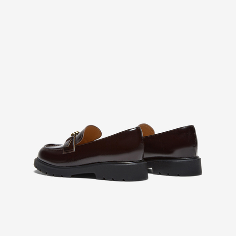 百思图2025秋季新款乐福鞋时尚潮流复古学院风女单鞋C5871CA5