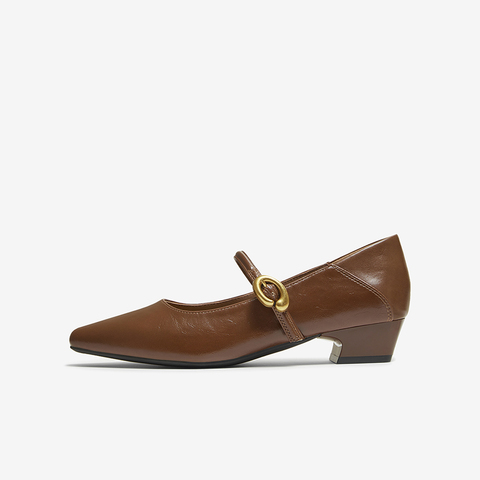 百思图2025秋季新款商场同款玛丽珍鞋时尚尖头浅口女单鞋F5171CQ5