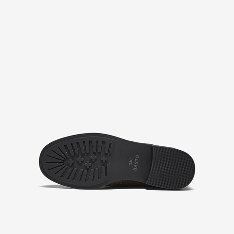 百思图2025冬季新款骑士靴时尚潮流街头粗跟女长靴AX211DG5