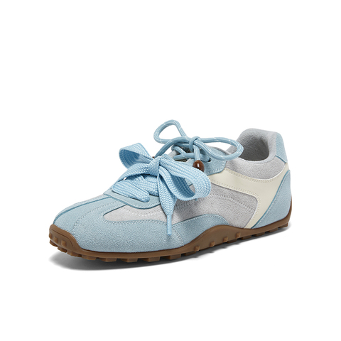 百思图2025秋季新款商场同款德训鞋时尚复古运动女休闲鞋A9012CM5