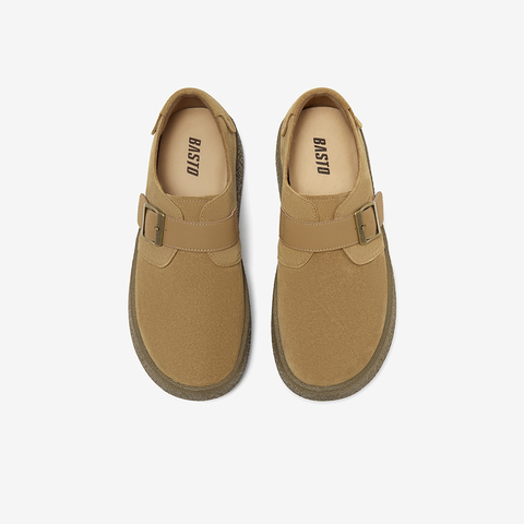 百思图2025秋季新款勃肯鞋时尚复古休闲厚底男单鞋FCP01CM5