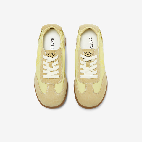 百思图2025秋季新款德训鞋时尚复古街头潮流女休闲鞋CN313CM5