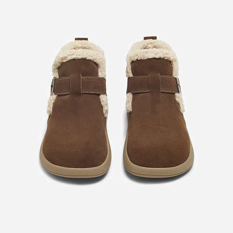 百思图2025冬季新款毛毛鞋棉鞋时尚户外休闲女短靴D3397DD5