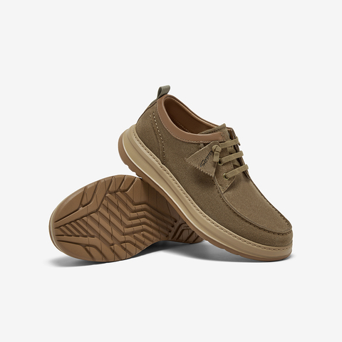 百思图2025秋季新款袋鼠鞋时尚户外运动厚底男休闲鞋L3396CM5