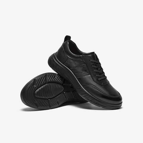 百思图2025秋季新款简约时尚户外运动厚底男休闲鞋92101CM5