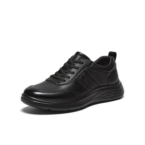 百思图2025秋季新款简约时尚户外运动厚底男休闲鞋92101CM5