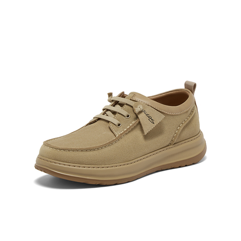 百思图2025秋季新款袋鼠鞋时尚户外运动厚底男休闲鞋L3396CM5