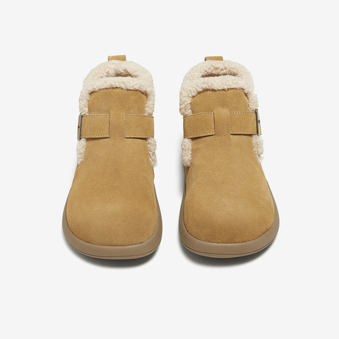 百思图2025冬季新款毛毛鞋棉鞋时尚户外休闲女短靴D3397DD5