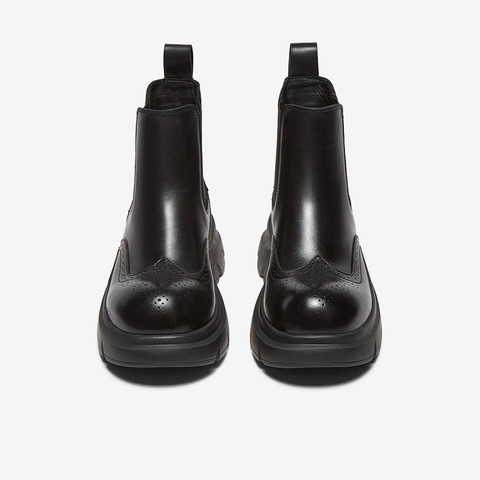 百思图2025冬季新款商场同款切尔西靴时尚简约女短靴H2882DD5