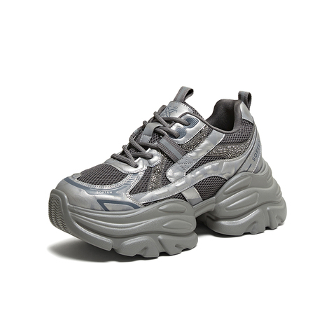 百思图2025冬季新款商场同款老爹鞋时尚运动女休闲鞋B8161DD5