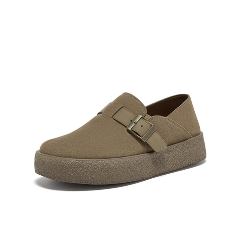 百思图2025秋季新款勃肯鞋时尚潮流复古休闲厚底男单鞋FCP02CM5