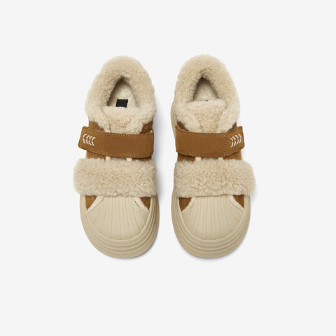 百思图2025冬季新款商场同款毛毛鞋棉鞋时尚运动女休闲鞋E1911DM5