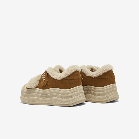 百思图2025冬季新款商场同款毛毛鞋棉鞋时尚运动女休闲鞋E1911DM5