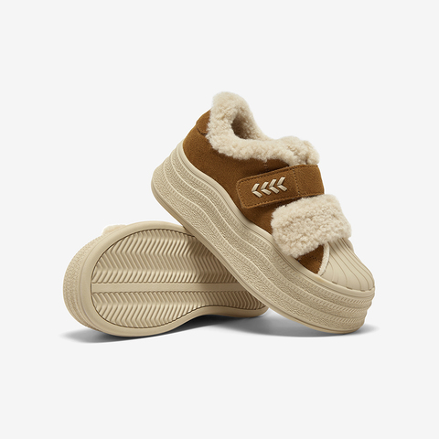 百思图2025冬季新款商场同款毛毛鞋棉鞋时尚运动女休闲鞋E1911DM5