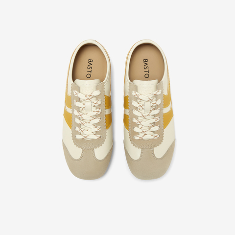 百思图2025秋季新款德训鞋时尚复古街头潮流女休闲鞋M8013CM5