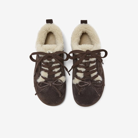 百思图2025冬季新款德训鞋时尚复古休闲运动加绒女鞋A2507DM5