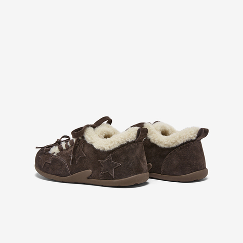 百思图2025冬季新款德训鞋时尚复古休闲运动加绒女鞋A2507DM5