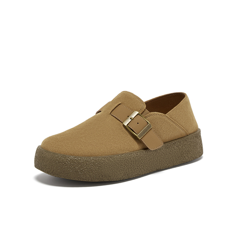 百思图2025秋季新款勃肯鞋时尚潮流复古休闲厚底男单鞋FCP02CM5