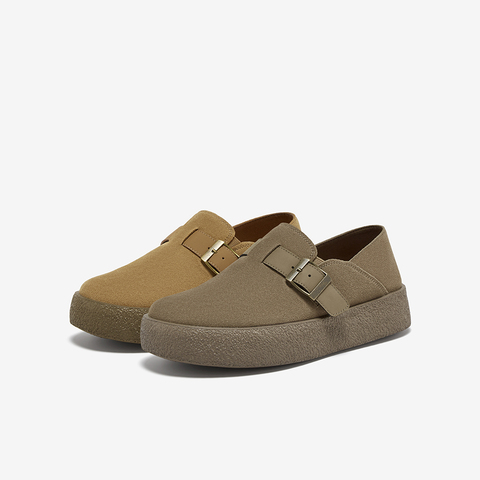 百思图2025秋季新款勃肯鞋时尚潮流复古休闲厚底男单鞋FCP02CM5