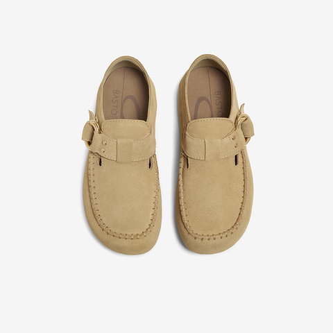 百思图2025秋季新款勃肯鞋时尚复古休闲平跟女单鞋D3352CM5