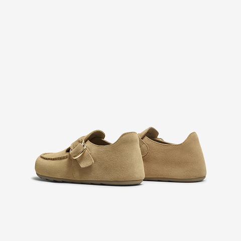 百思图2025秋季新款勃肯鞋时尚复古休闲平跟女单鞋D3352CM5