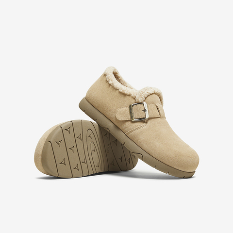 百思图2025冬季新款商场同款勃肯鞋时尚休闲加绒女单鞋D3565DM5