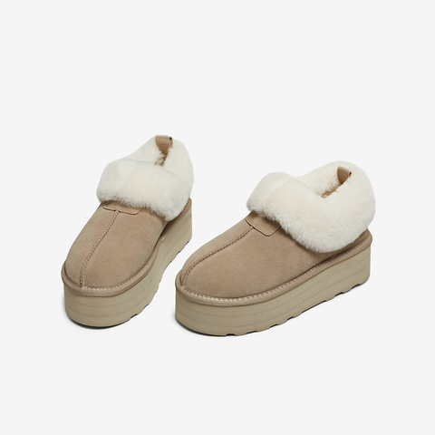 百思图2025冬季新款毛毛鞋棉鞋时尚简约户外女休闲鞋N8097DM5