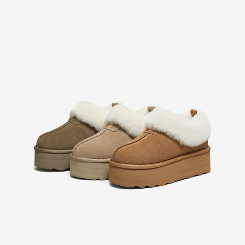 百思图2025冬季新款毛毛鞋棉鞋时尚简约户外女休闲鞋N8097DM5