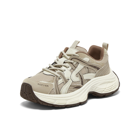 百思图2025秋季新款老爹鞋潮流街头运动厚底增高女休闲鞋D5916CM5