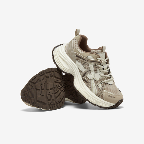 百思图2025秋季新款老爹鞋潮流街头运动厚底增高女休闲鞋D5916CM5