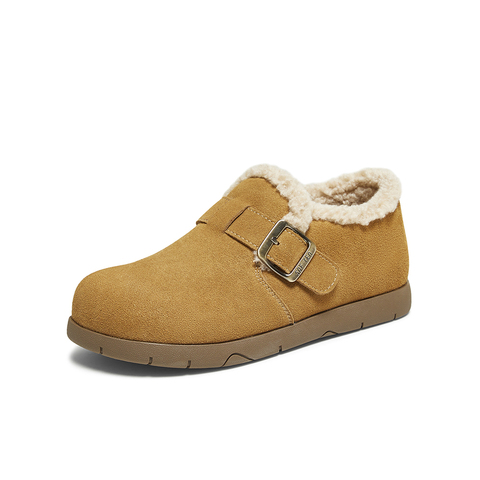 百思图2025冬季新款商场同款勃肯鞋时尚休闲加绒女单鞋D3565DM5