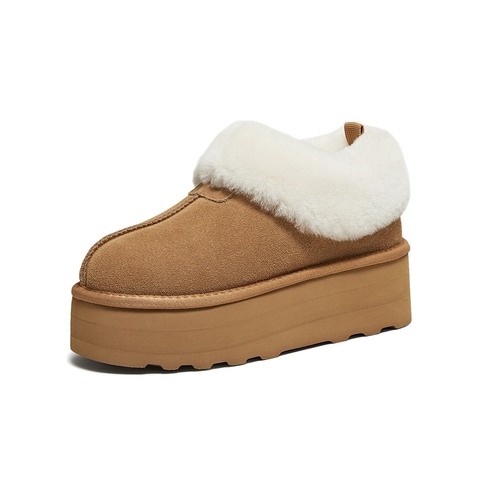 百思图2025冬季新款毛毛鞋棉鞋时尚简约户外女休闲鞋N8097DM5