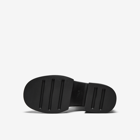 百思图2025冬季新款骑士靴时尚街头潮流通勤粗跟女长靴F3021DG5