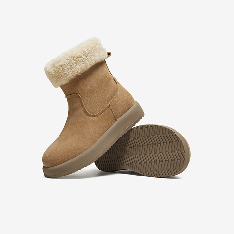 百思图2025冬季新款雪地靴时尚潮流户外休闲运动女短靴W9319DD5