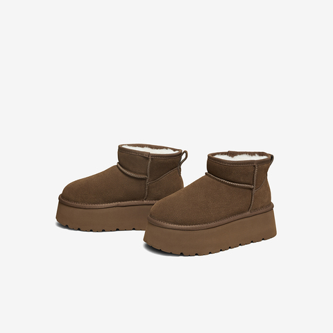 百思图2025冬季新款商场同款雪地靴时尚休闲女短靴L8228DD5