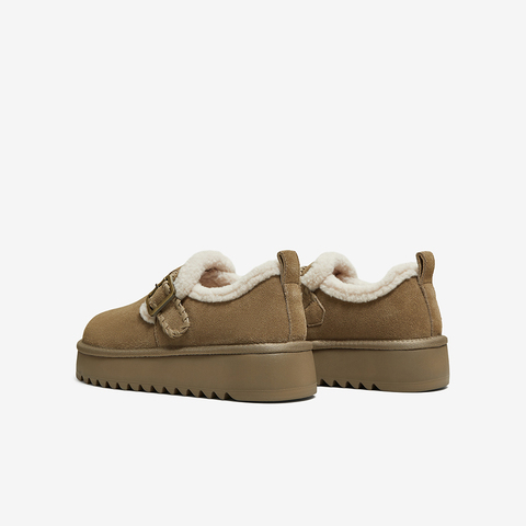 百思图2025冬季新款毛毛鞋时尚休闲加绒厚底女鞋N8079DM5