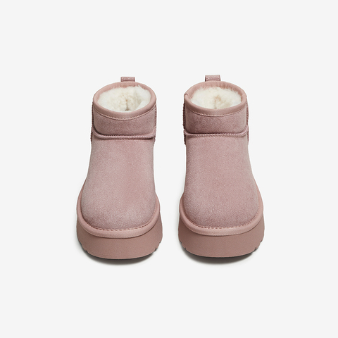 百思图2025冬季新款雪地靴简约户外运动休闲女短靴L2081DD5