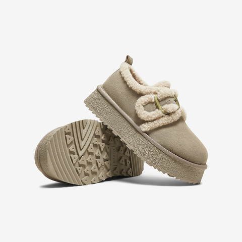 百思图2025冬季新款商场同款毛毛鞋棉鞋加绒女休闲鞋L0028DM5