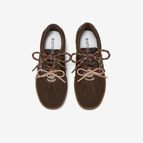 百思图2025秋季新款德训鞋时尚复古街头运动女休闲鞋UEZ14CM5