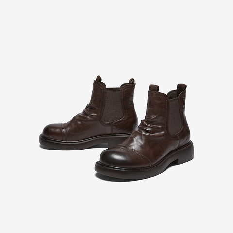 百思图2025冬季新款商场同款切尔西靴简约时尚女短靴CV262DD5